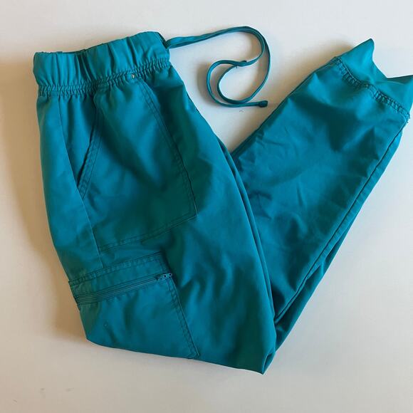 SCRUBS Joggers, Medium Pants, Aquamarine Blue, Teal - Picture 1 of 3